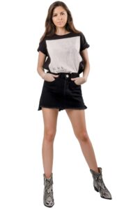 Spódnica Mini Jeansowa Oneteaspoon Black Bandits