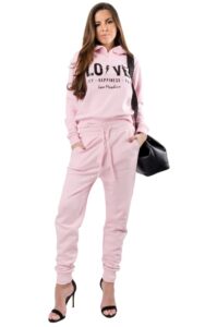Bluza Z Nadrukiem Love Moschino Logo Light Pink