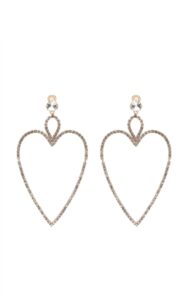 Kolczyki Red Valentino Heart Gold Crystal