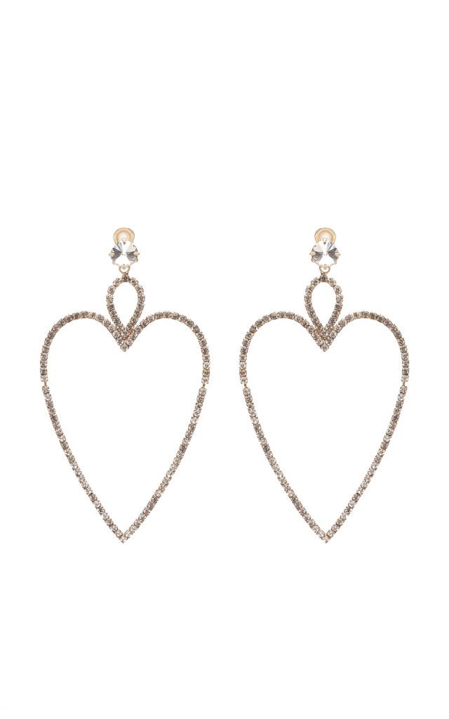 Kolczyki Red Valentino Heart Gold Crystal