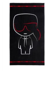 Ręcznik Plażowy Karl Lagerfeld Ikonik Towel Black