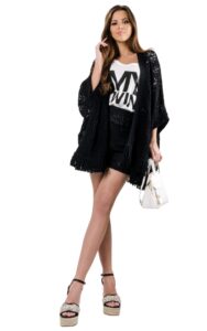 Kardigan Ażurowy Twin Set Milano Nero