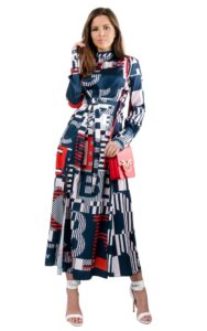 Sukienka Maxi Iceberg Logo Multi Color