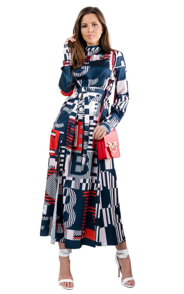Sukienka Maxi Iceberg Logo Multi Color