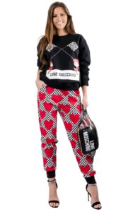 Bluza Luźna Love Moschino Logo Black