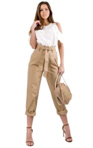 Spodnie Paperbag Twin Set Logo Duna