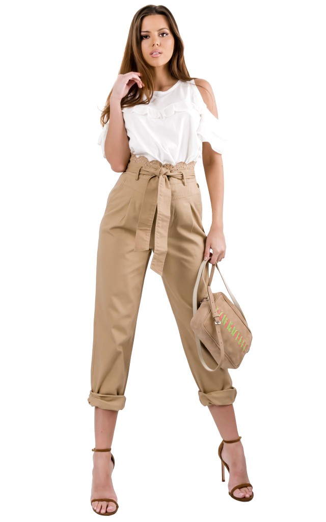 Spodnie Paperbag Twin Set Logo Duna