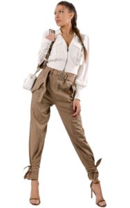 Spodnie Pinko Logo Beige