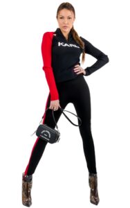 Sweter Dopasowany Karl Lagerfeld Logo Black