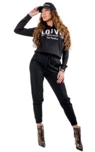 Spodnie Dresowe Love Moschino Logo Black
