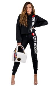 Spodnie Dresowe Z Nadrukiem Love Moschino Heart Black