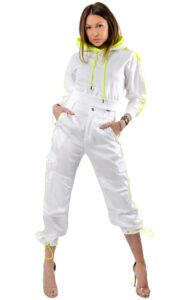 Bluza Krótka Z Lampasami Cekiny Iceberg White