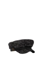 Czapka Kaszkiet Elisabetta Franchi Nero White