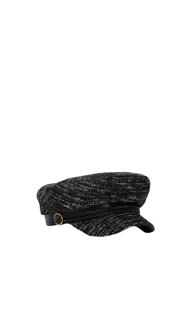 Czapka Kaszkiet Elisabetta Franchi Nero White