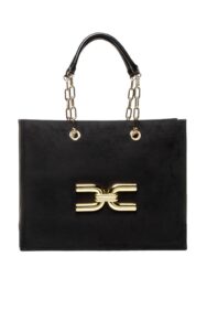 Torebka Shopper Elisabetta Logo Nero