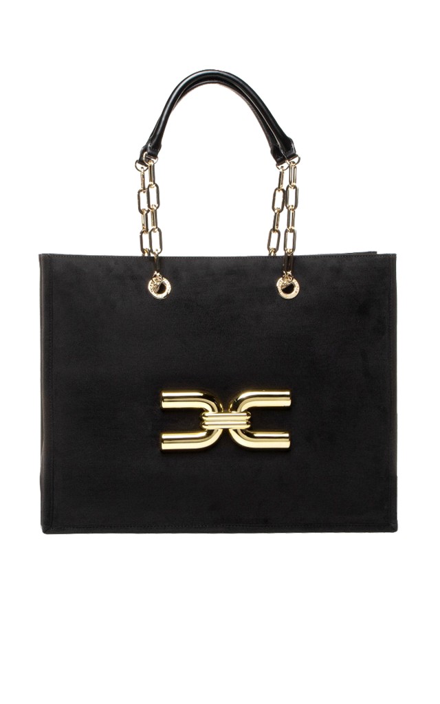 Torebka Shopper Elisabetta Logo Nero