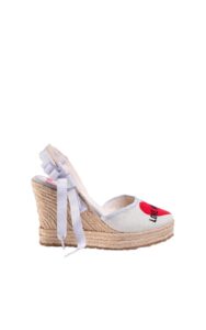 Espadryle Na Koturnie Love Moschino Ghiaccio