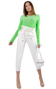 Sweter Prążkowany Dopasowany Patrizia Pepe Digi Grass Chine