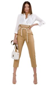 Body Koszula Elisabetta Franchi Logo Avorio