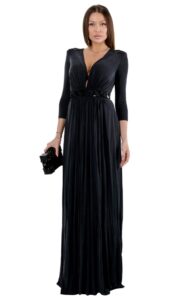 Sukienka Maxi Wieczorowa Elisabetta Franchi Nero