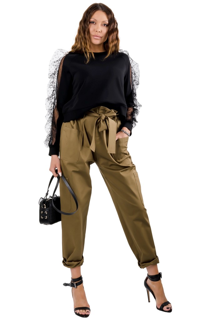 Bluza Luźna Red Valentino Logo Nero