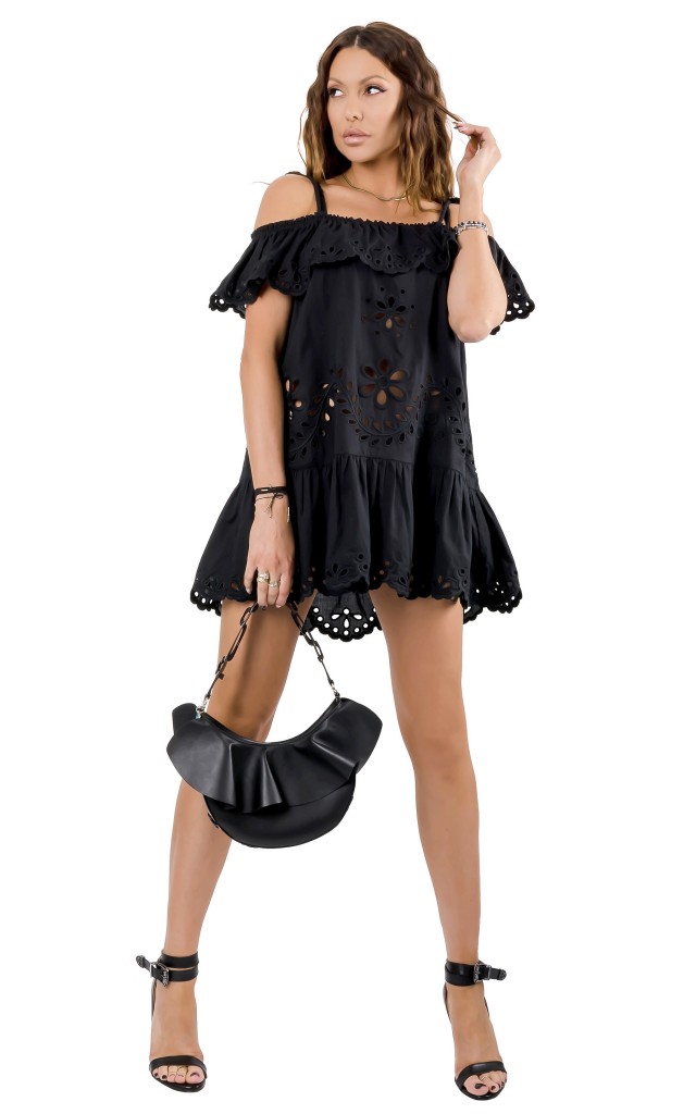 Sukienka Ażurowa Red Valentino Logo Nero