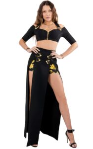Crop Top Versace Jeans Couture Logo Black
