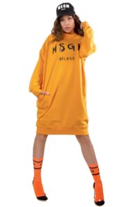 Sukienka Dresowa MSGM Logo Orange