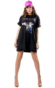 Sukienka Mini Luźna MSGM Nero