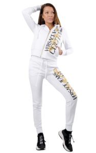 Bluza Z Kapturem Versace Logo Bianco