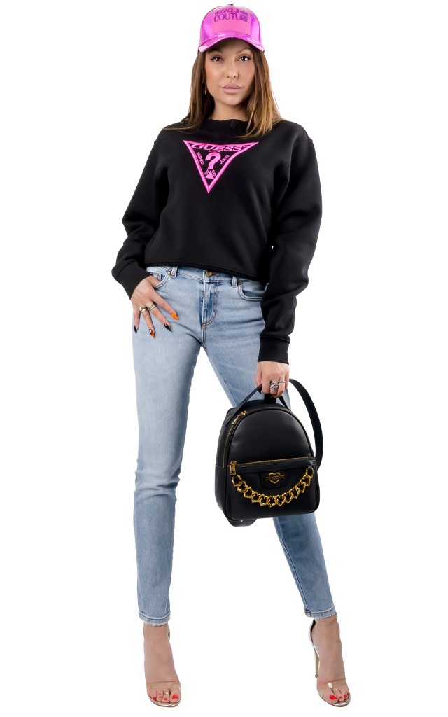 Bluza Dresowa Logo Guess Black