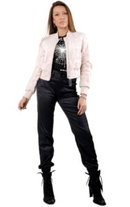 Kurtka Bomberka Guess Logo Beige Pink