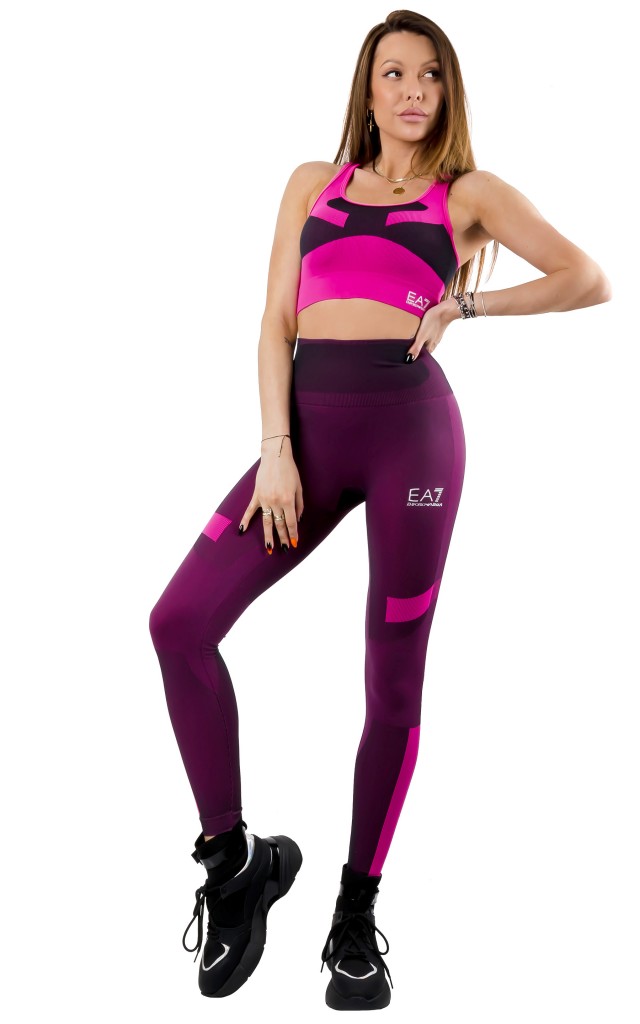 Top Sportowy EA7 Emporio Armani Black Fuksja