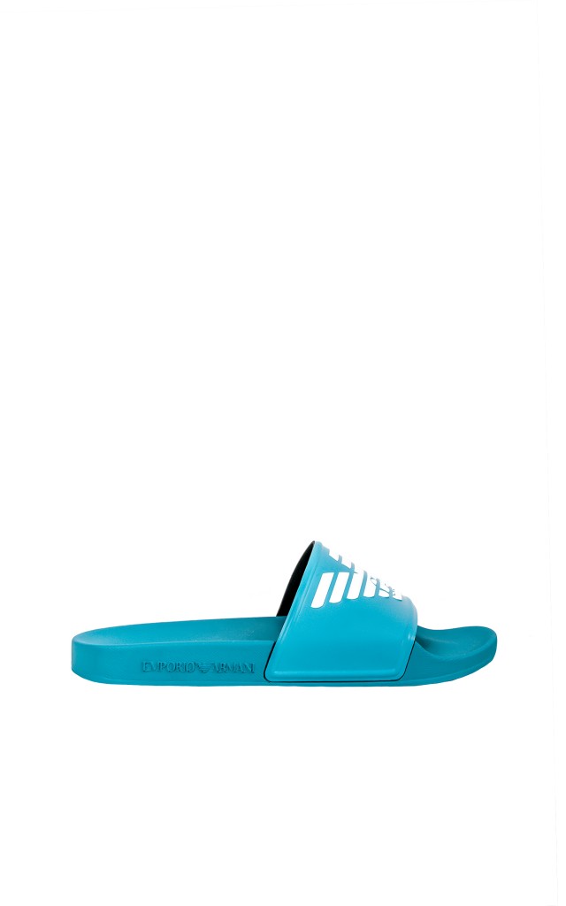 Klapki Emporio Armani Swimwear Logo Blue