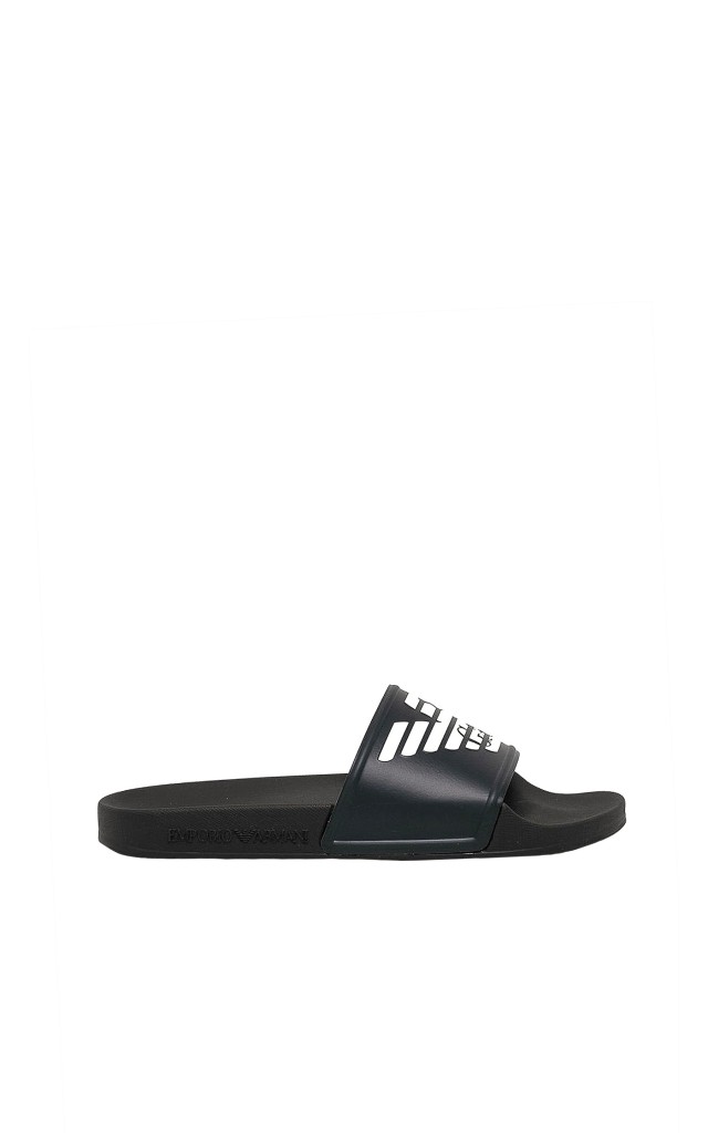 Klapki Emporio Armani Swimwear Logo Black