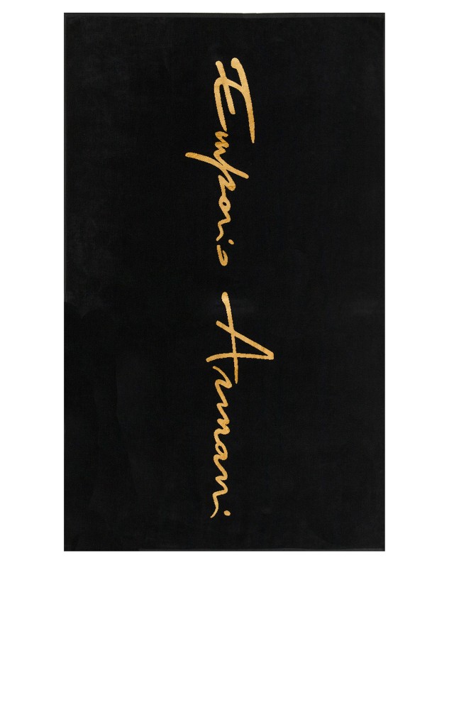 Ręcznik Emporio Armani Beachwear Logo Black