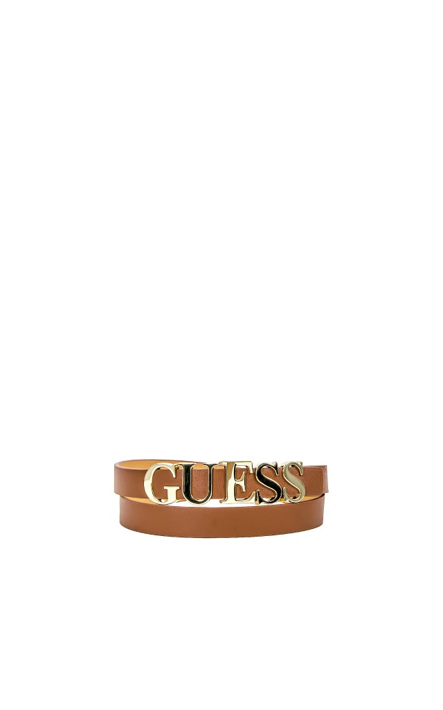 Pasek Literki Guess Logo Brown