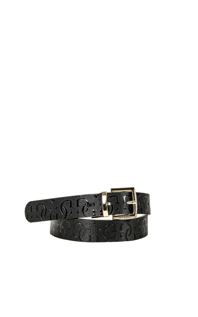Pasek Monogram Guess Logo Black