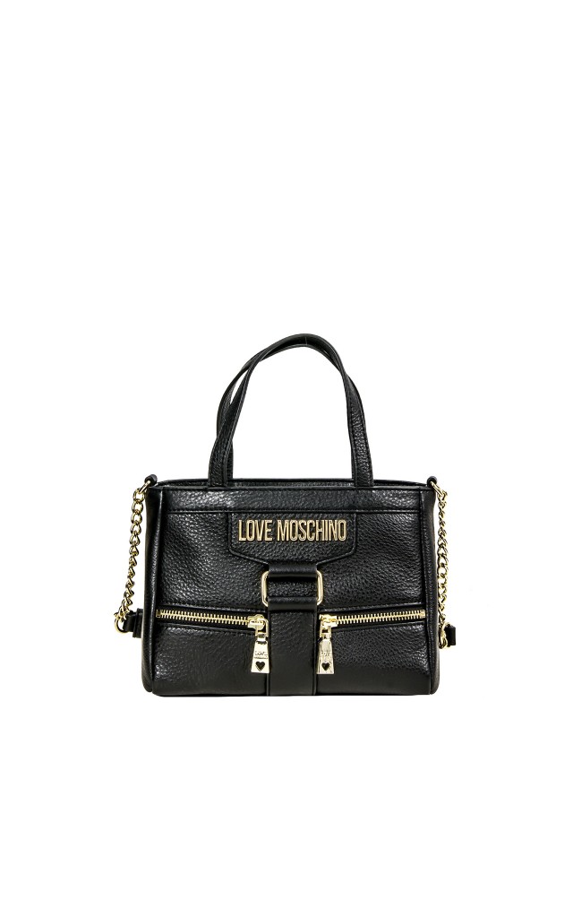 Torebka Crossbody Love Moschino Natural Grain Nero