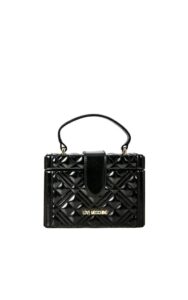 Torebka Kuferek Pikowany Love Moschino Logo Nero