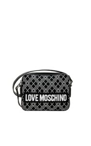 Torebka Crossbody Love Moschino Logo Nero Bianco