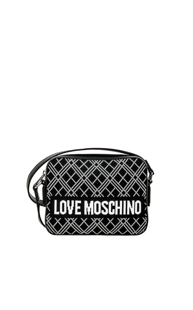 Torebka Crossbody Love Moschino Logo Nero Bianco