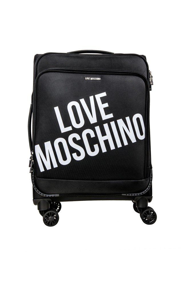 Walizka Medium Love Moschino Logo Nero