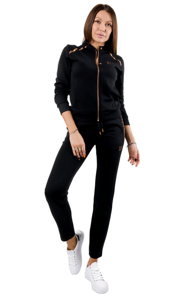 Spodnie Dresowe Proste EA7 Emporio Armani Logo Black
