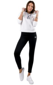 Bluza Dresowa Z Kapturem EA7 Emporio Armani Logo White