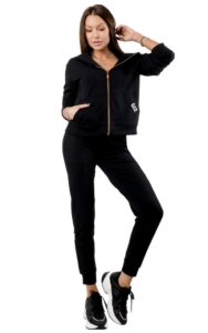 Bluza Rozpinana Z Kapturem EA7 Emporio Armani Black