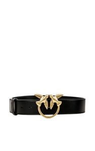 Pasek Vitello Seta Pinko Logo Black