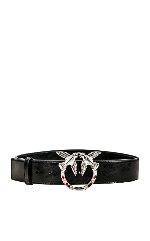 Pasek Vitello Vintage Silver Black