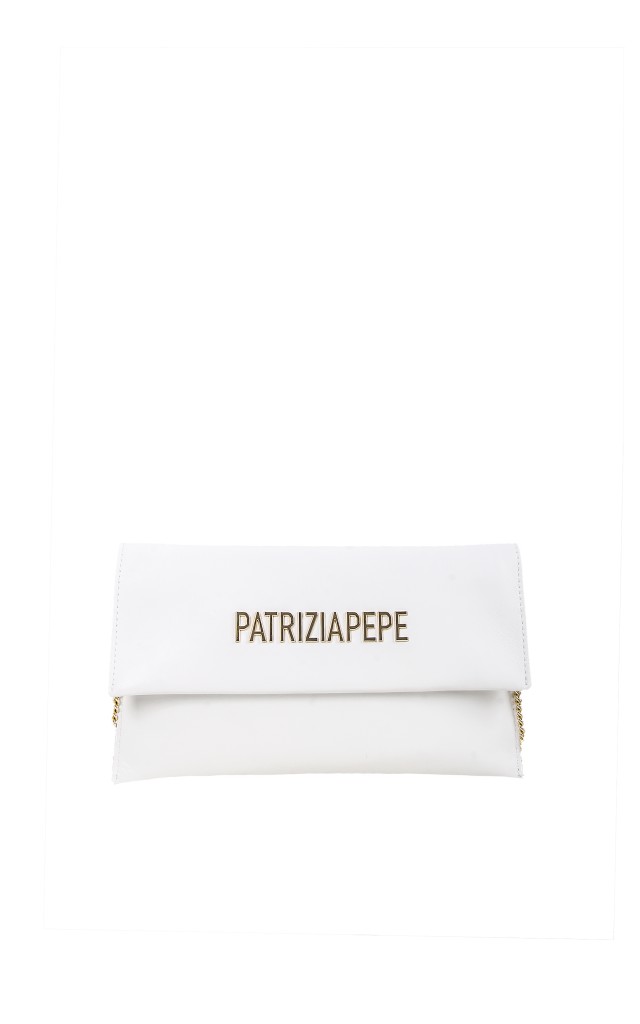 Torebka Kopertówka Patrizia Pepe Logo Bianco