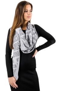 Szal Moschino Logo Grey